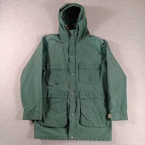 Vintage 60s Woolrich Jacket Mens Small Spruce Green Nylon Multi Pocket Chore